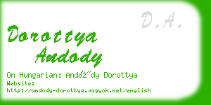 dorottya andody business card